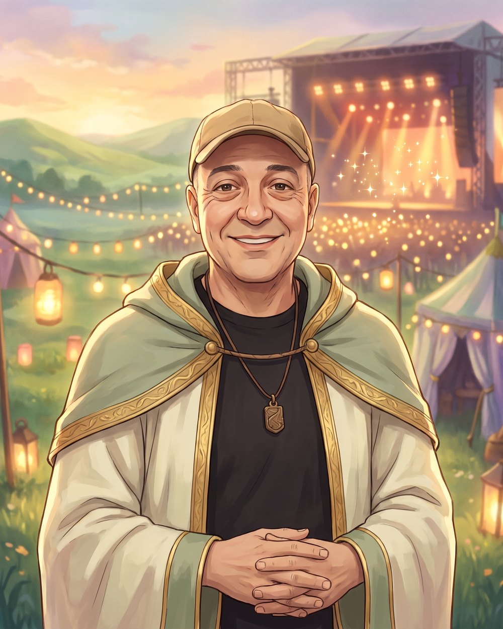 Ben Pazzira as an illustrated character