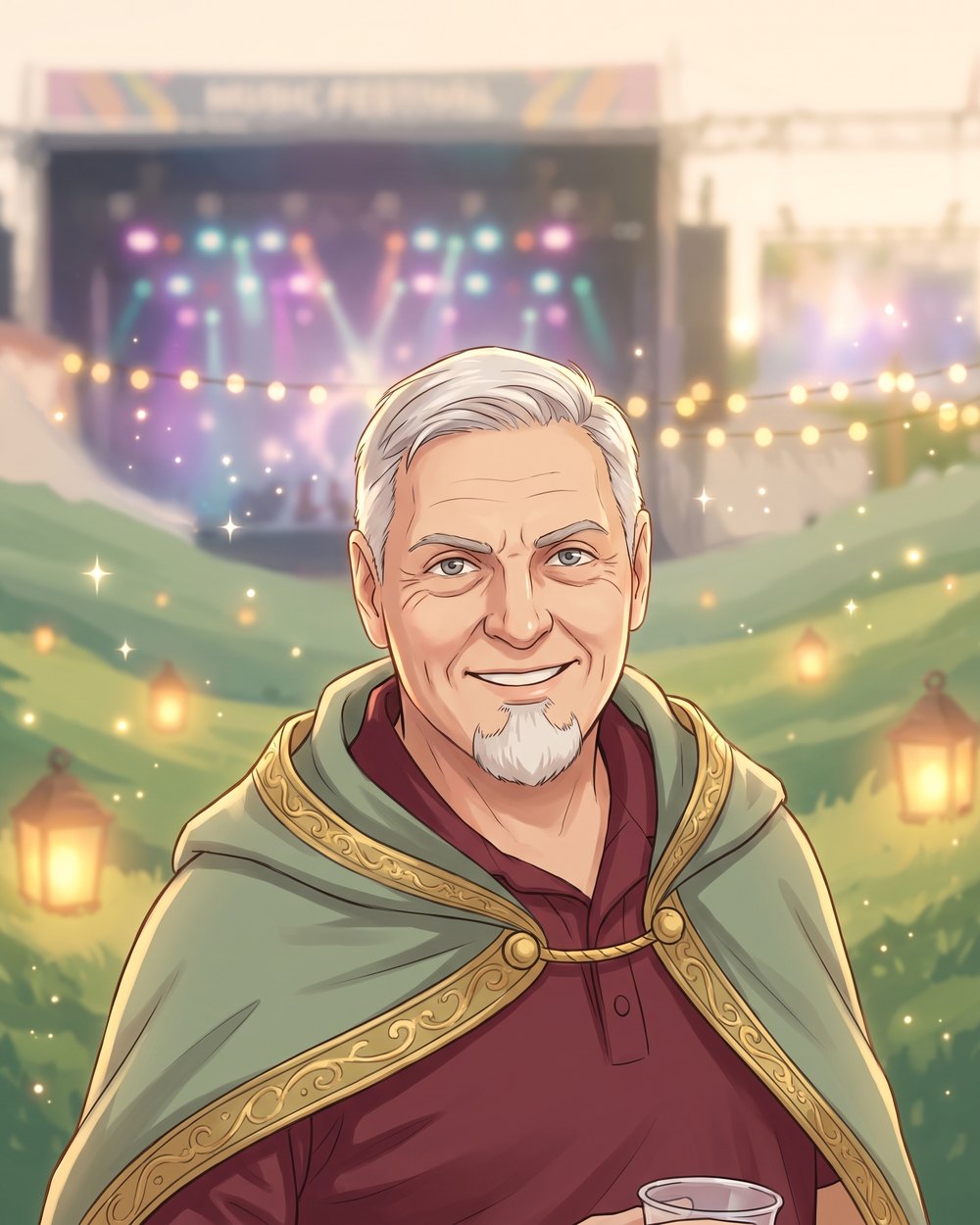 Mark Anderson as an illustrated character