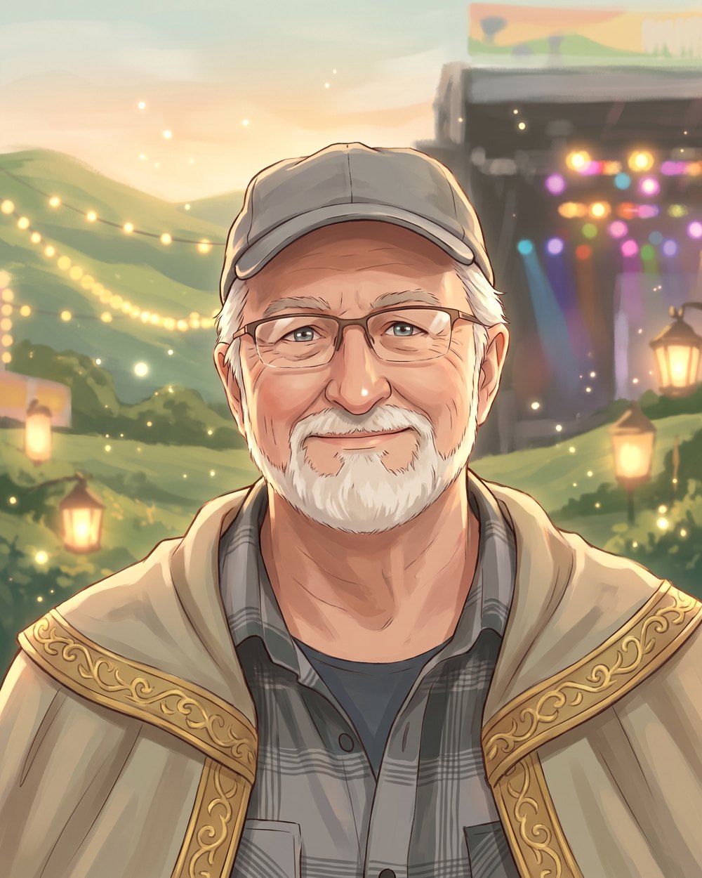 Mitch Turner as an illustrated character