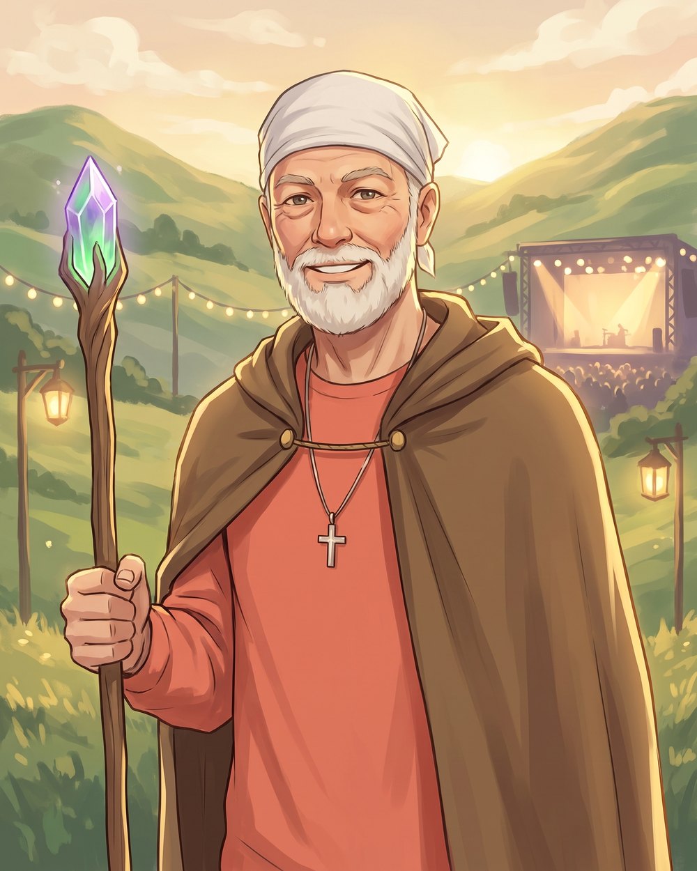 Paul Kossluk as an illustrated character