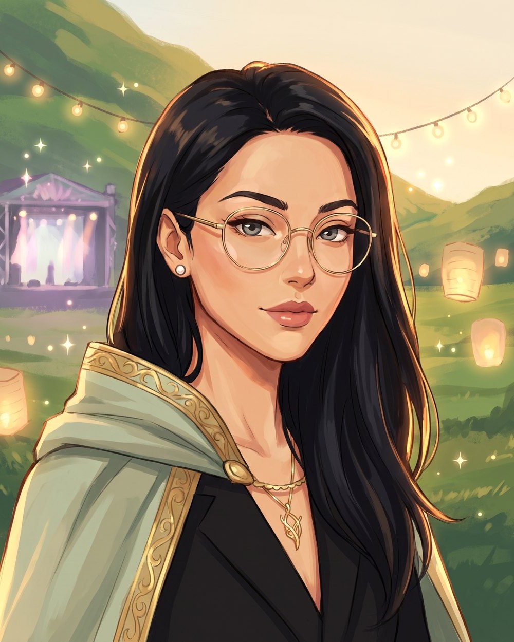 Vivian Bedoya as an illustrated character